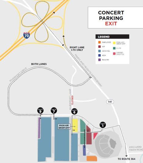 hollywood casino amphitheatre tinley park parking lot map/